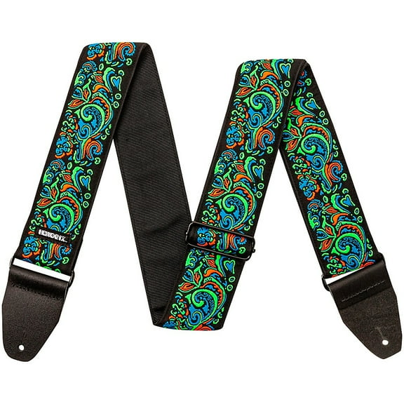 Dunlop Jimi Hendrix Blacklight Love Drops Guitar Strap Blue
