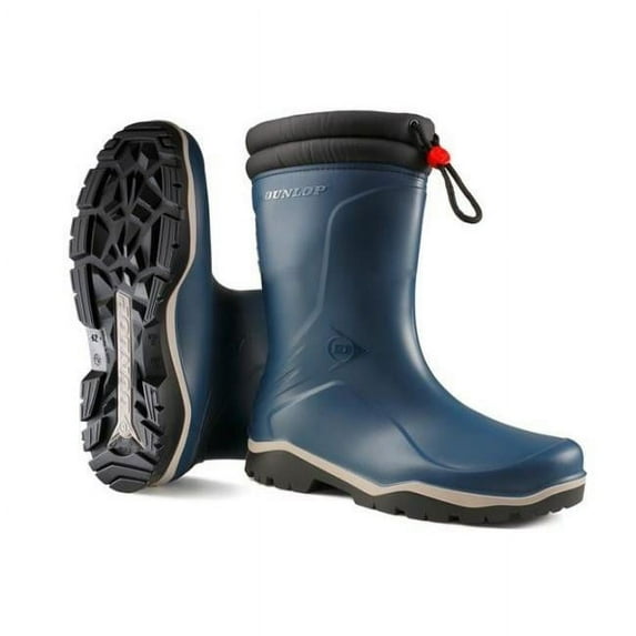 Dunlop K35406101 Dunlop Blizzard Wellies Winter Kids, Blue, Grey & Black - Size1