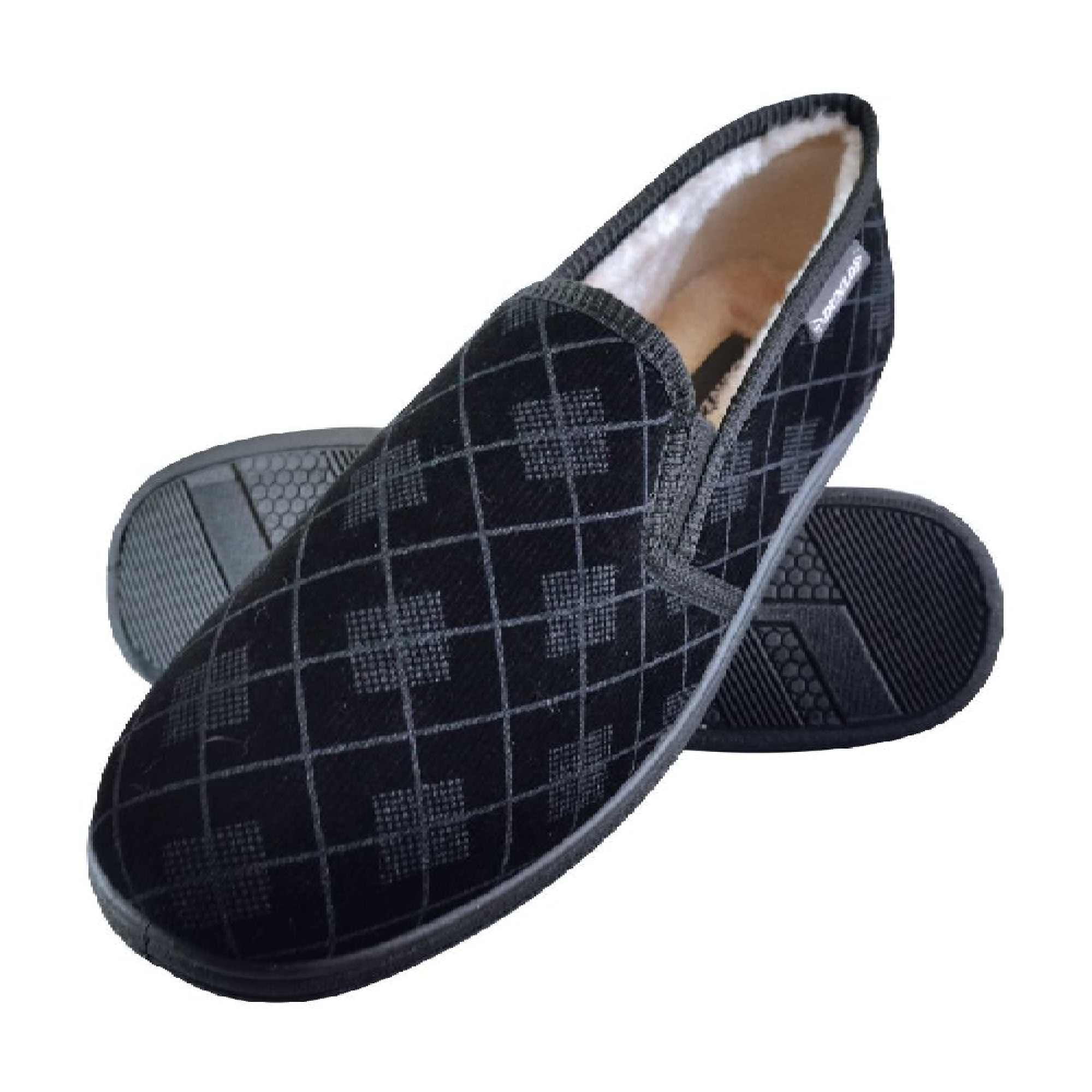 mens fur lined moccasin slippers