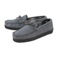 thumbnail image 1 of Dunlop - Mens Suede Leather Faux Fur Lined Moccasin Slippers with Memory Foam & Rubber Sole, 1 of 2