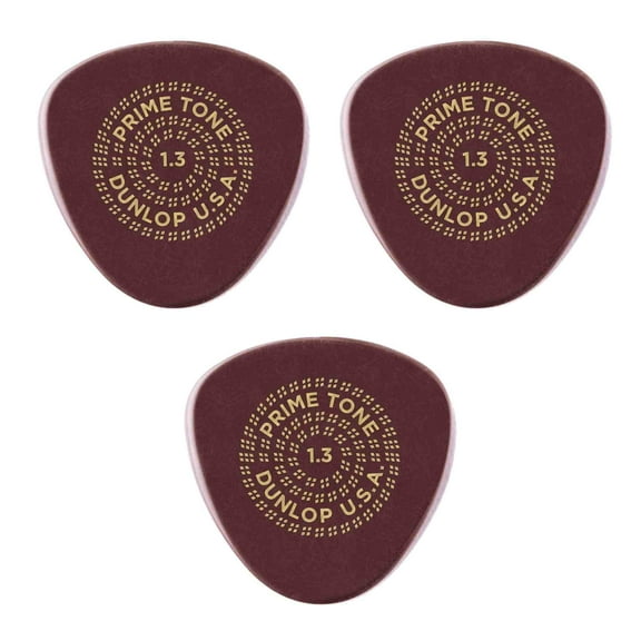 Dunlop Primetone Semi-Round Smooth Guitar Picks - 1.30mm Gauge - 3 Pack