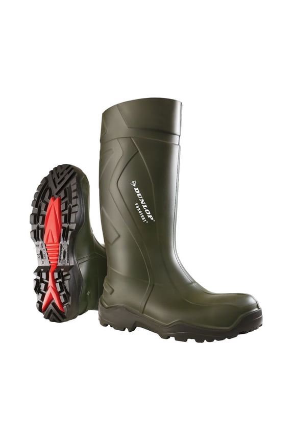 Purofort+ - Lightweight Work boots for Men & Women - Waterproof Safety boots with Soft Toe - Chemical and Slip Resistant with Tall Shaft - Size