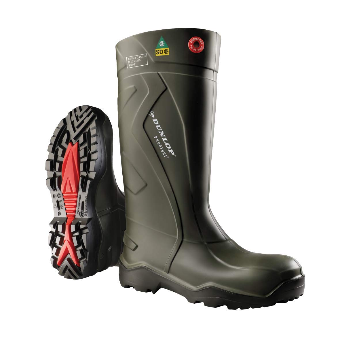 Purofort Full Safety Boot Dark Green in size 10