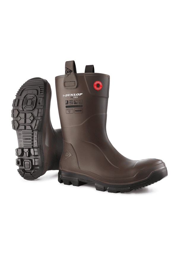 Purofort RigPRO full safety - lightweight Construction boots for Men & Women - Waterproof Safety boots with Steel Toe - Chemical and Slip Resistant with Cold insulation - Size 5 - 14