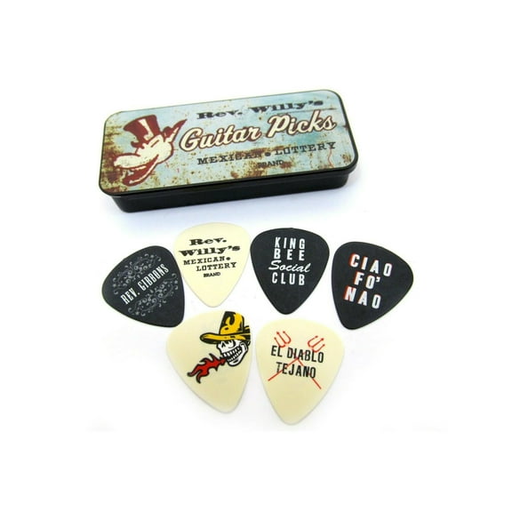 Dunlop RWT03H Rev Willy Pick Tin, Assorted, 6 Picks/Tin