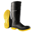 thumbnail image 1 of Dunlop 16" Polyblend Steel Toe - Safety boots for Men & Women - Waterproof Work boots with Tall shaft - Rubber boots - Black/Yellow - Size 6-15, 1 of 2
