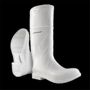 Dunlop Rubber Boot,Men's,8,Knee,White,PR 8101100