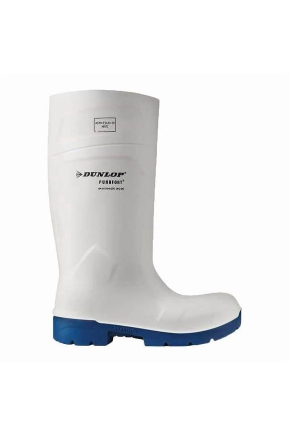 Unisex Tall Rubber Boots, Steel Toe, Blue, White, 15 6113155