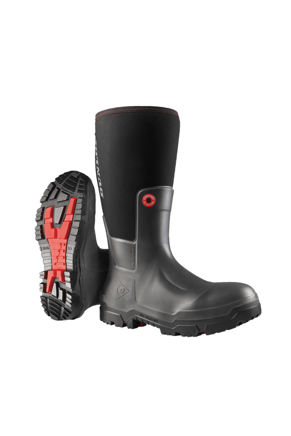 Snugboot Pioneer - Work boots for Men & Women - Waterproof Construction boots with Steel Toe and Cold Insulation - Chemical and Slip resistant - Black - Size 5 - 14