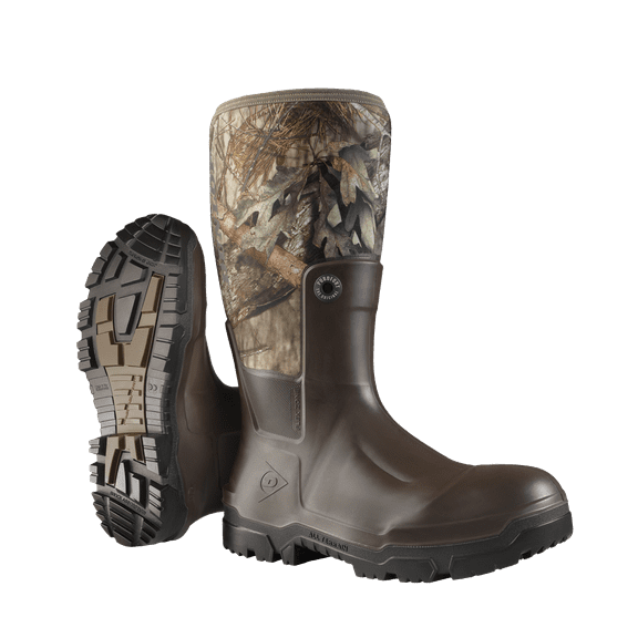 Dunlop Snugboot Wildlander - Work boots for Men & Women - Waterproof Hunting boots - Construction boots with Steel Toe and Cold Insulation - Chemical and Slip resistant - Brown/Black - Size 5 -14