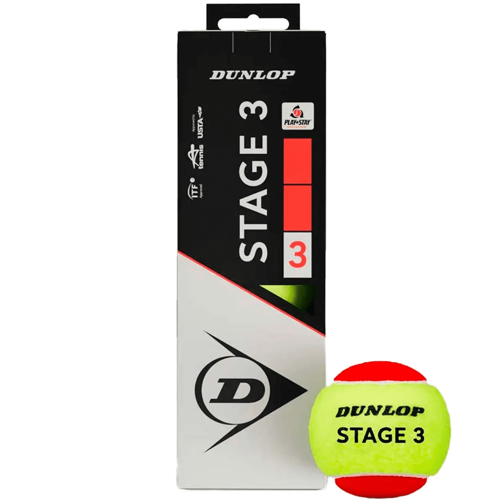 Dunlop Stage 3 Transition Tennis Ball, 12 Balls