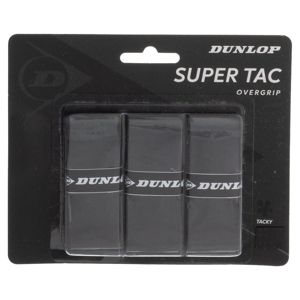 Dunlop Super Tac Tennis Overgrip 3 Pack Black ( Black )
