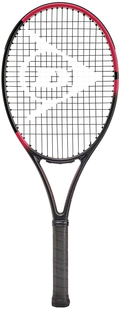 Dunlop Kinetic Racket Dunlop Sports Team 285 Pre-Strung Tennis Racket, 3/8 Grip, Black/red ...