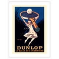 thumbnail image 1 of Dunlop - The Tennis Ball of Champions (la Balle des Champions) - Vintage Advertising Poster by Jean d'Ylen c.1929 - Fine Art Matte Paper Print (Unframed) 18x24in, 1 of 4