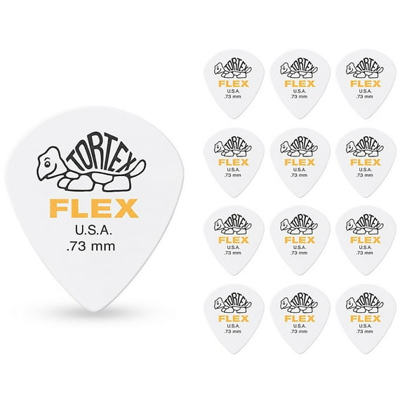 Dunlop Tortex Flex Jazz III Guitar Picks | .73mm | 12 Pack