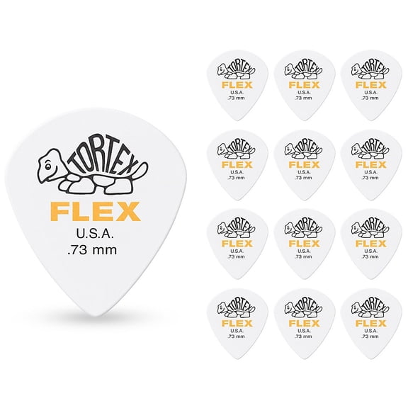 Dunlop Tortex Flex Jazz III Guitar Picks | .73mm | 12 Pack