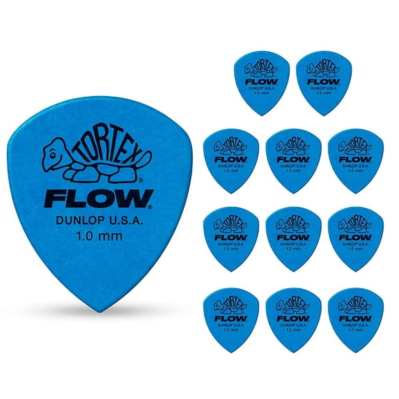 Dunlop Tortex Flow Guitar Picks - 1.0 mm 12 Pack