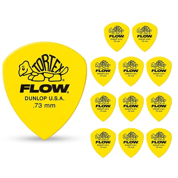 Dunlop Tortex Flow Guitar Picks - .73 mm 12 Pack