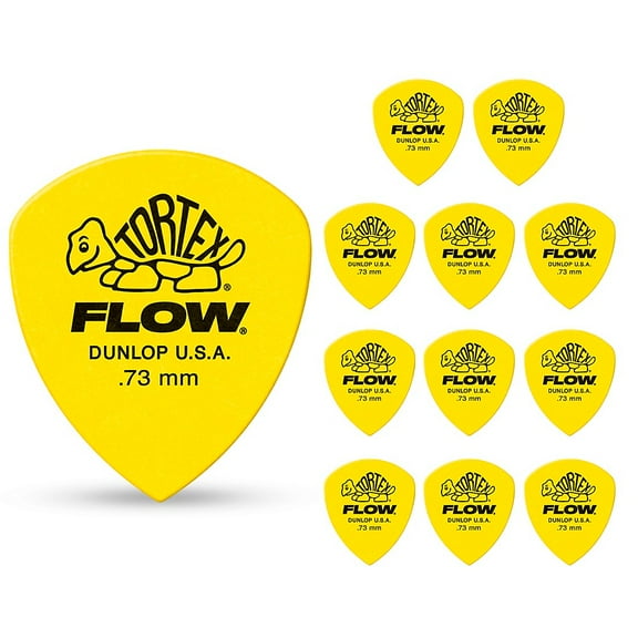 Dunlop Tortex Flow Guitar Picks - .73 mm 12 Pack