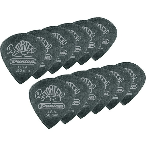 Dunlop Tortex Pitch Black Jazz Guitar Picks 1 Dozen .50 mm