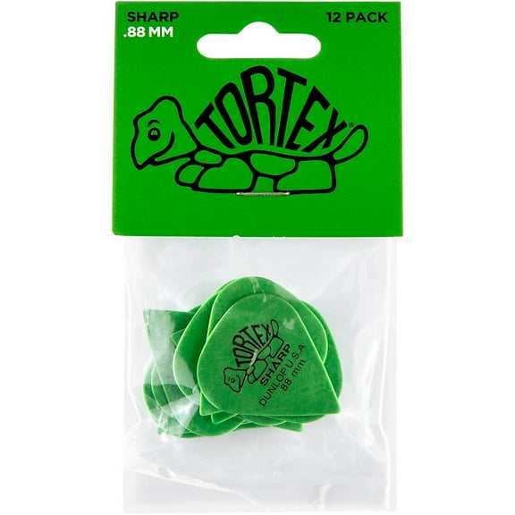 Dunlop Tortex Sharp Guitar Picks 1 Dozen .88 mm