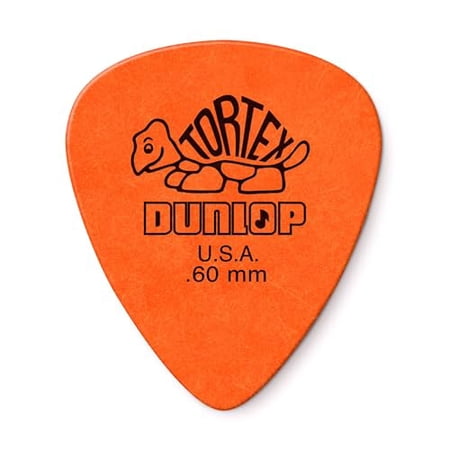 Dunlop Tortex Standard .60mm Orange Guitar Pick, 12 Pack
