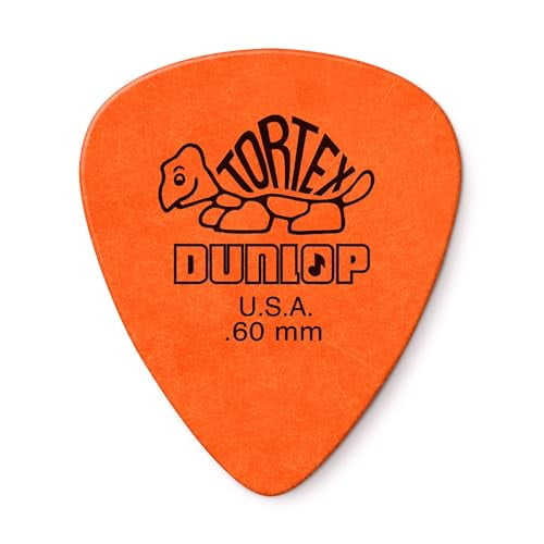Dunlop Tortex Standard .60mm Orange Guitar Pick, 12 Pack