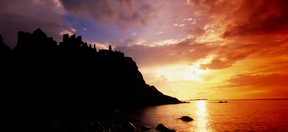 Dunluce Castle Co Antrim Ireland Canvas Art - The Irish Image Collection Design Pics (44 x 20)