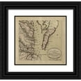 thumbnail image 1 of Dunmore 16x15 Black Ornate Wood Framed with Double Matting Museum Art Print Titled - Maritime Parts of Virginia - Dunmore 1776, 1 of 4