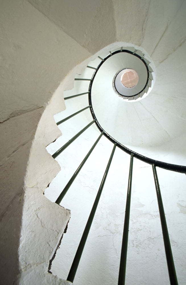 Dunmore East County Waterford Ireland Spiral Staircase In Lighthouse Canvas Art - Richard Cummins Design Pics (24 x 38)