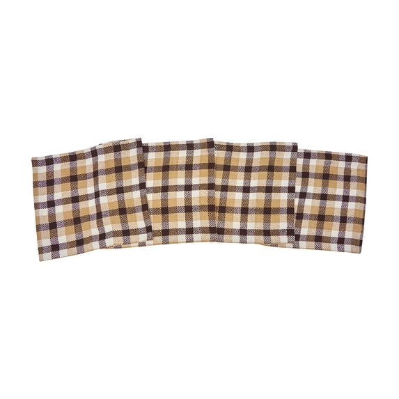 Dunmore Plaid Cocoa Thanksgiving 100% Cotton Table Runner 13" x 72"