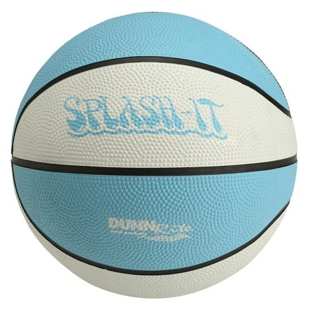 Dunn Rite 8inch White and Aqua Mid-Sized Pool/Water Basketball (B120)