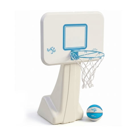 Dunn-Rite PoolSport Swimming Pool Basketball Hoop w/Ball, Base, & 13.5 Inch Stainless Steel Rim for Adults & Kids