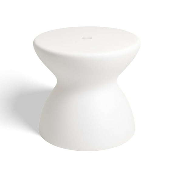 Dunn-Rite ShadeTable Water-Filled Pool Umbrella Outdoor Base and Side Table, Fits 1.5" Pool Umbrella for Inside of Pool, Use on Patios, Docks, in-Water up to 12" Deep, Made in USA, White