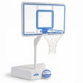thumbnail image 1 of Dunn-Rite Splash & Shoot Pool Basketball Hoop, Adjustable Height Clear Backboard – 200lbs Water-Filled Base, Stainless Steel Rim & Waterproof Basketball, Made in USA, Clear Blue, 1 of 6