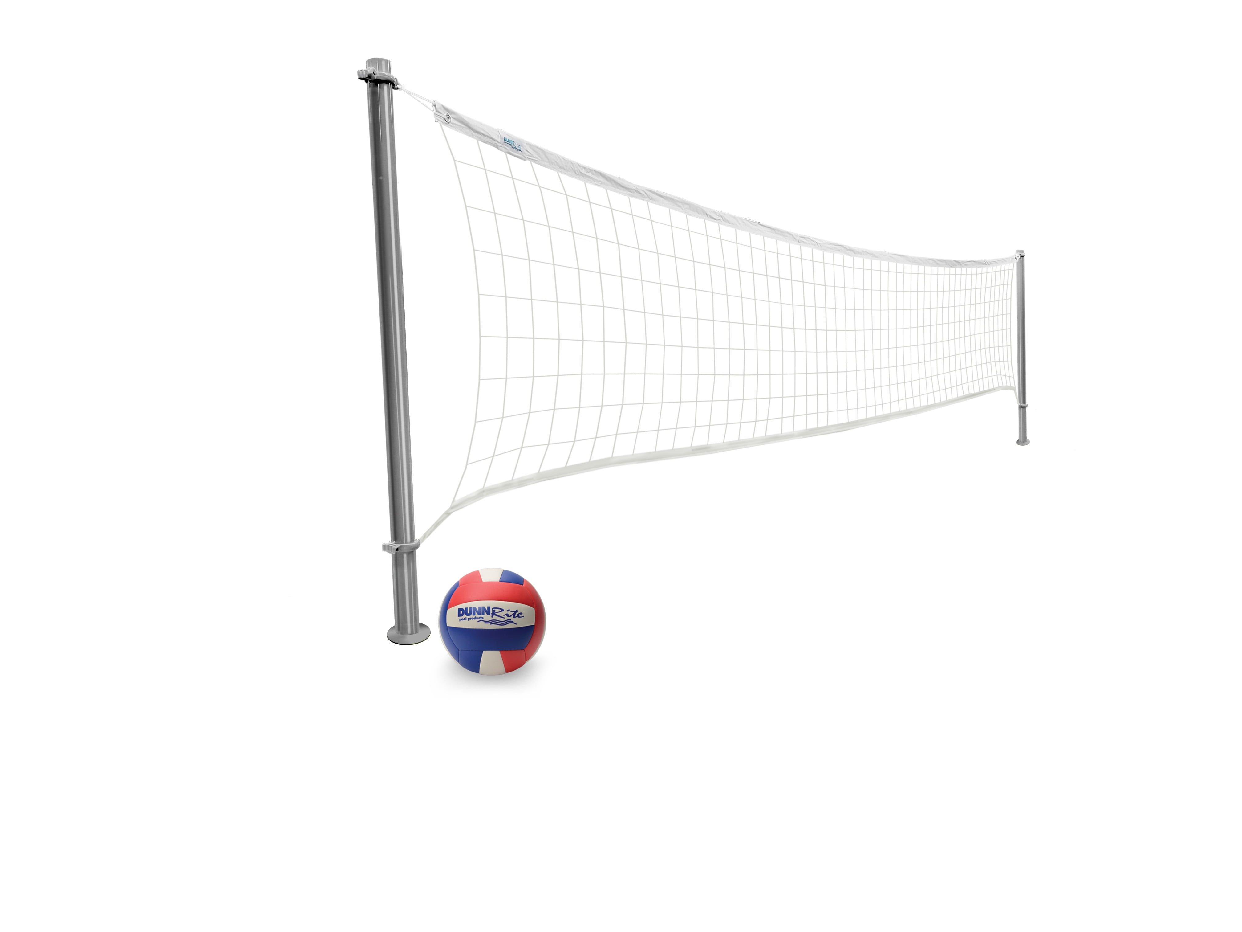 DunnRite Stainless DeckVolly Pool Volleyball Set