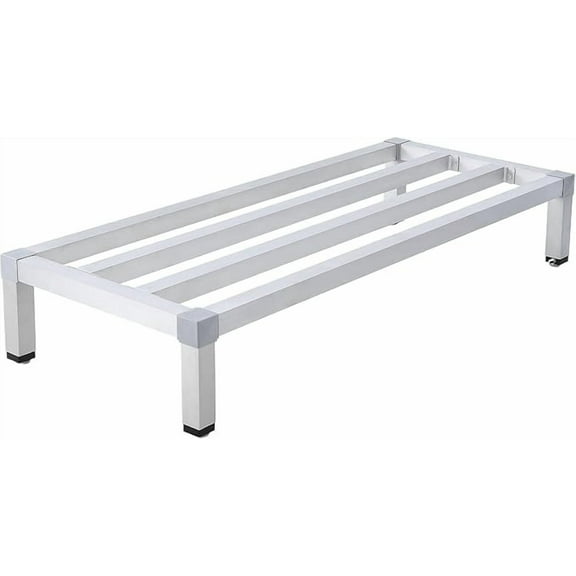 Dunnage Rack 48'' x 14'',8 Inches Above Ground Level,Aluminum Dunnage Rack 1000 Lb Capacity,Low Shelf for Floor Used for Storage In Kitchens, Restaurants, Supermarkets,Grocery Stores