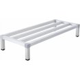 thumbnail image 1 of Dunnage Rack 48'' x 20'',8 Inches Above Ground Level,Aluminum Dunnage Rack 1000 Lb Capacity,Low Shelf for Floor Used for Storage In Kitchens, Restaurants, Supermarkets,Grocery Stores, 1 of 7