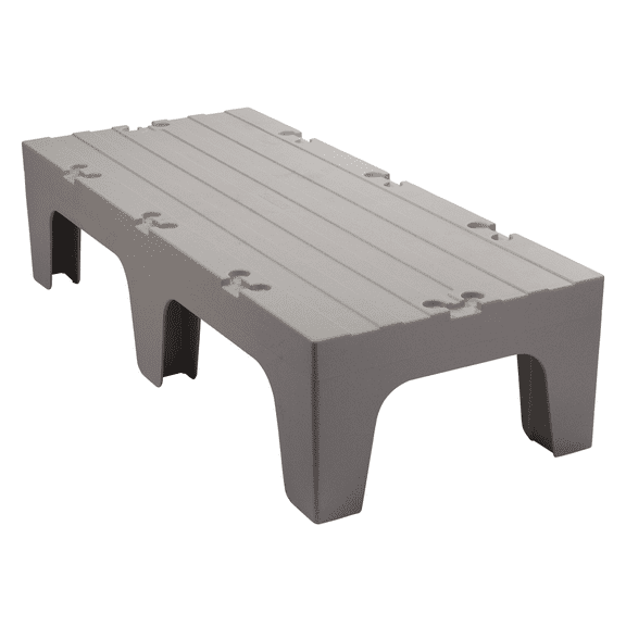 Dunnage Rack with Solid Shelves Top 48" Speckled Gray