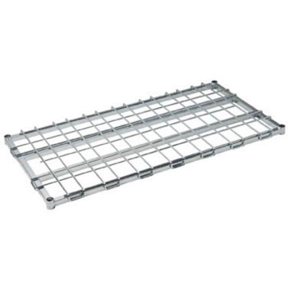 Dunnage Shelf with Wire Mat - Chrome - 18in. W x 60in. L