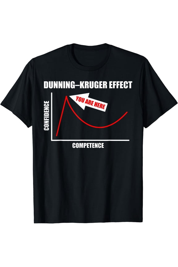 Dunning–Kruger Effect Cognitive Bias Funny You Are Here Gift T-Shirt