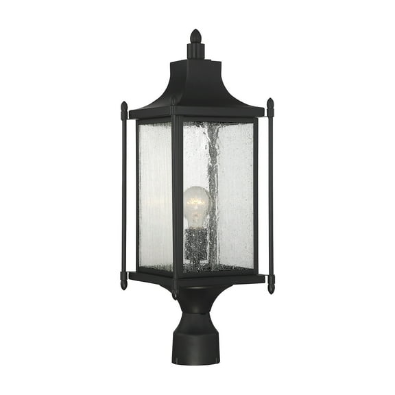 Dunnmore 1-Light Outdoor Post Lantern in Black