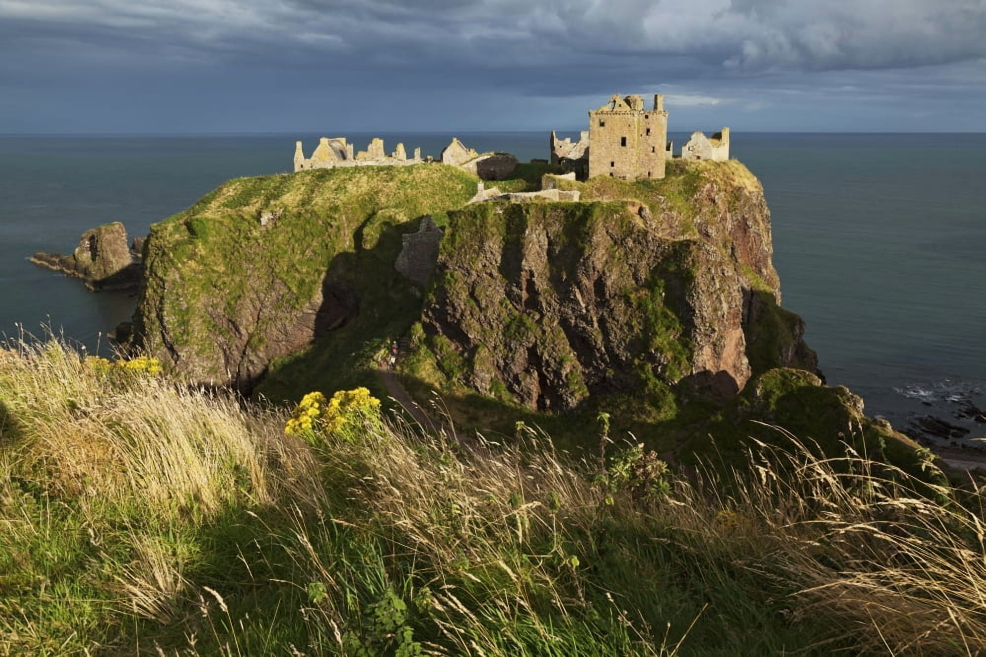 Dunnottar Castle South of Stonehaven Aberdeenshire Grampian Scotland Canvas Art - Carl Bruemmer Design Pics (19 x 12)