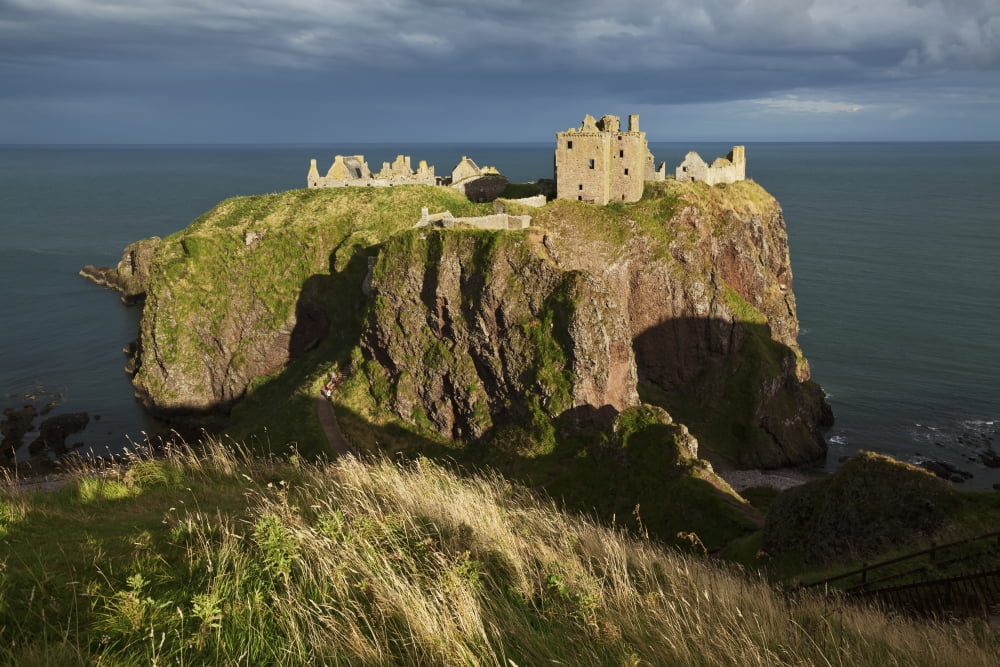 Dunnottar Castle South of Stonehaven Aberdeenshire Grampian Scotland Canvas Art - Carl Bruemmer Design Pics (38 x 24)