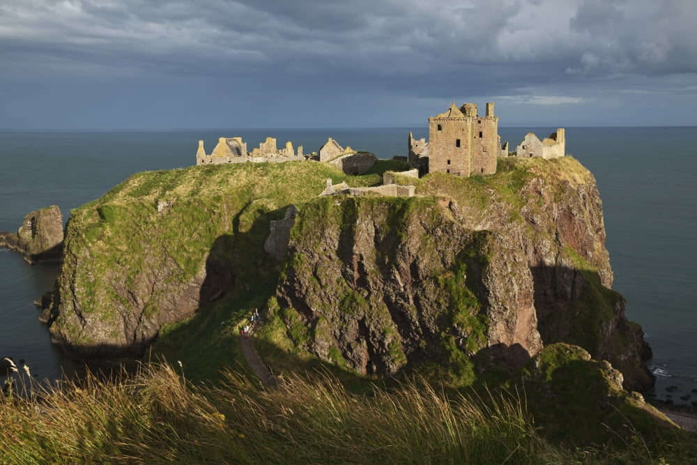 Dunnottar Castle south of Stonehaven Aberdeenshire Grampian Scotland Canvas Art - Carl Bruemmer Design Pics (19 x 12)
