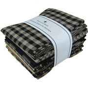 Dunroven House H100-500 Homespun 18 in. x 21 in. Fat Quarters 12pcs-Black