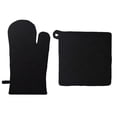 thumbnail image 1 of Dunroven House ORK104MP-BLK Quilted Oven Mitt & Potholder Set, Black, 1 of 1