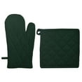 thumbnail image 1 of Dunroven House ORK104MP-G Quilted Oven Mitt & Potholder Set, Green, 1 of 1