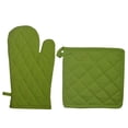 thumbnail image 1 of Dunroven House ORK104MP-LMG Quilted Oven Mitt & Potholder Set, Lime Green, 1 of 1