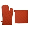 thumbnail image 1 of Dunroven House ORK104MP-OR Quilted Oven Mitt & Potholder Set, Orange, 1 of 1